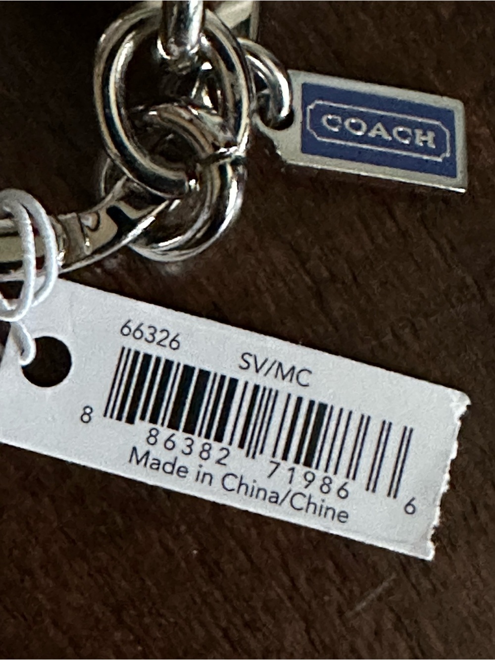 CoachTattersall Peacoat Key Fob Keychain NWT - Picture 5 of 6